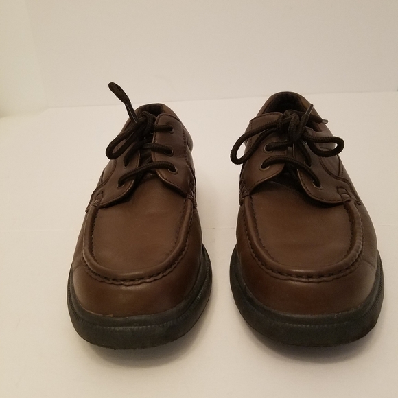 Hush Puppies Men's Brown Leather Lace Up Shoes Size 9.5 - Picture 4 of 16